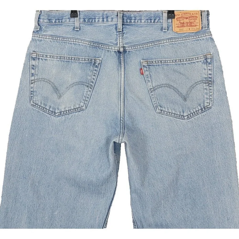 Levis 550 Jeans Mens 38x34 Blue Relaxed Fit Tapered Leg Denim
